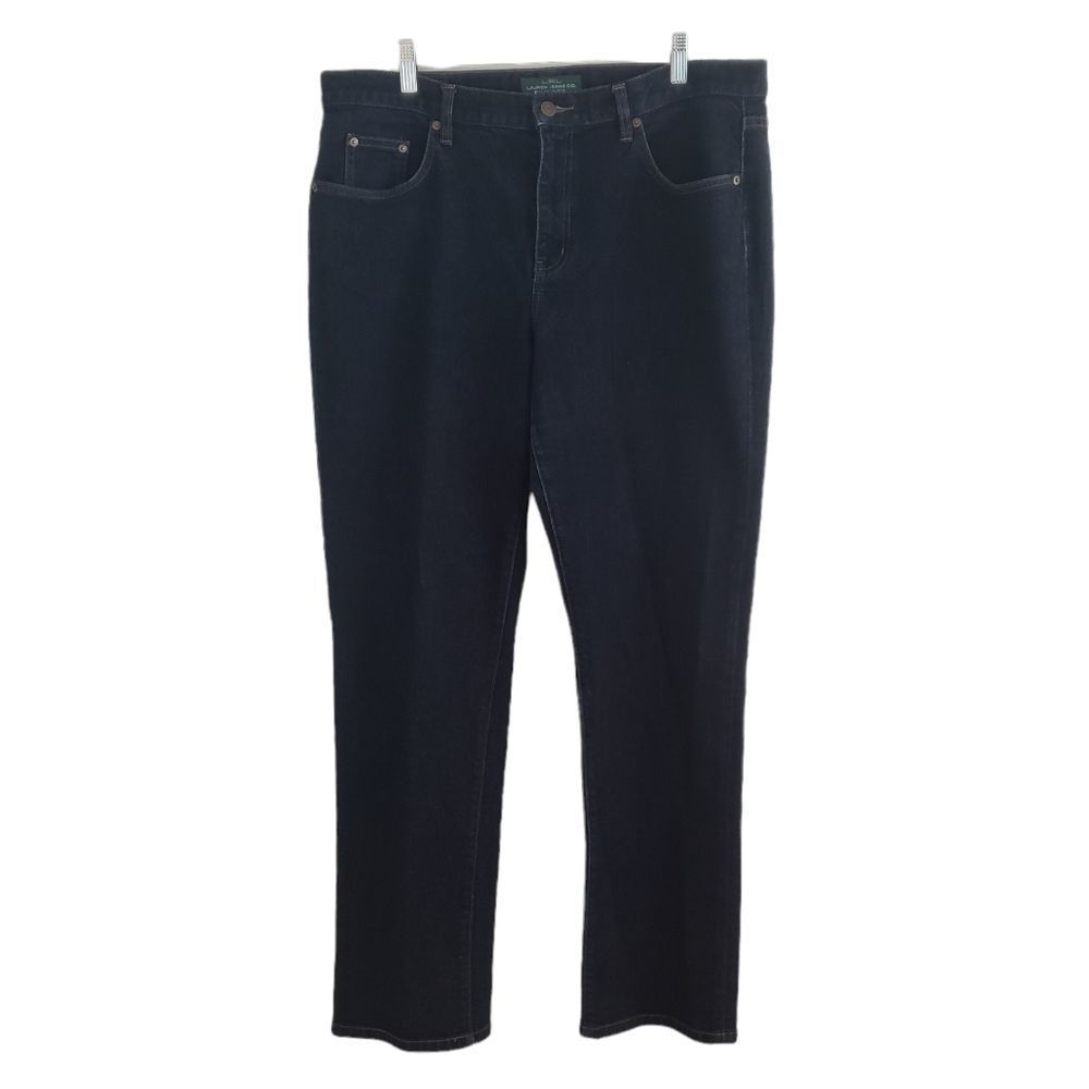 💚 Lauren Ralph Lauren Jeans Co Classic Straight High Rise Dark Wash Denim 14W